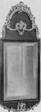 Looking Glass with mahogany and gilt frame, 1785 95.