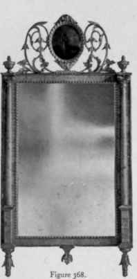 Looking Glass with marble and gilt frame, 1780 90.