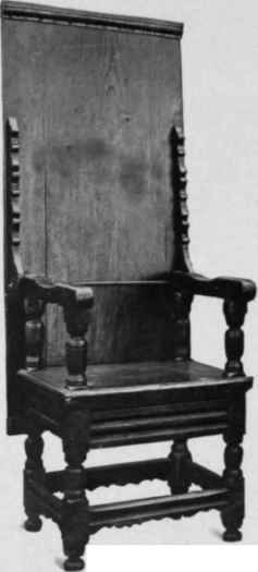 Oak Wainscot Chair Table, about 1650.