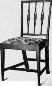 Painted Chair in Sheraton style, about 1800.