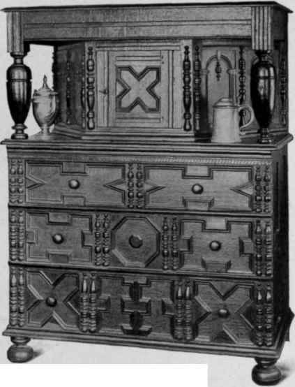 Press Cupboard with three drawers, 1675 1700.