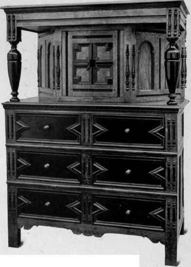 Press Cupboard with three drawers, 1699.