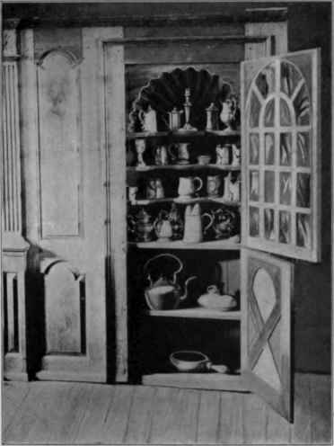 Side Cupboard with panelling, style of about 1750.