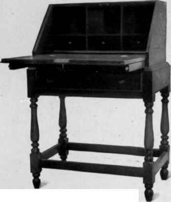 Slant Top Scrutoire on frame, 1700 25.