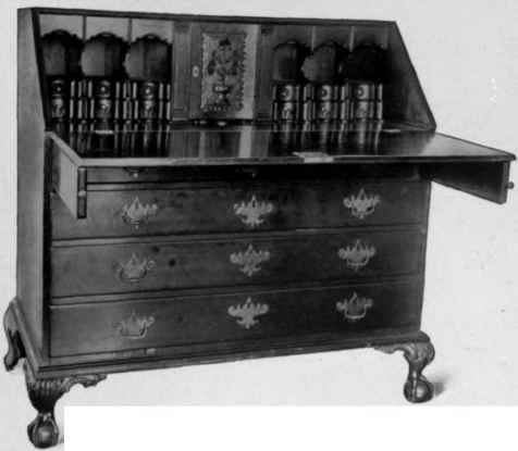 Slant Top Scrutoire, third quarter eighteenth century