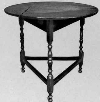 Three Legged Table, about 1700.