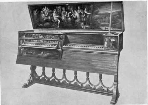 Plate XXIIIa.   Spinet, by Ruckers. STEINERT COLLECTION, YALE UNIVERSITY, U.S.A.