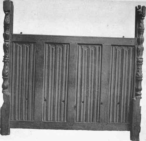 End Of A Bedstead Of Oak, Decorated With Linen Pattern First Half Of 16th Century