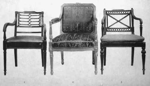 I Armchair, Mahogany Adam About 1780 2 Armchair, Adam 1780 Circa.