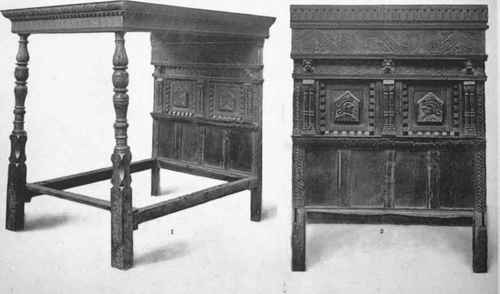 I Oak Bedstead 17th Century 2 Head Of Bedstead