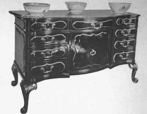 Mahogany Commode Table With Gilt Mouldings Chippendale