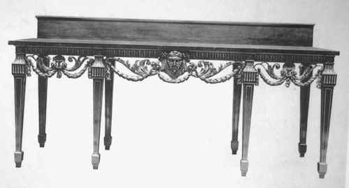 Sideboard Table, Mahogany I 780 Circa.