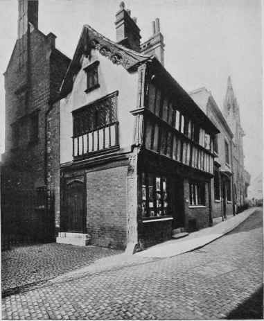An Old House At Coventry Facing Coventry Parish Church (Now The Cathedral).