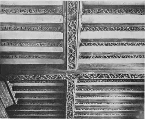 Carved Ceiling Beams From Paycockes, Coggeshall, Essex.