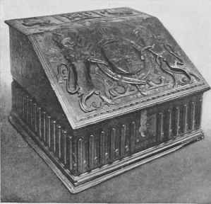 Carved Oak Box.