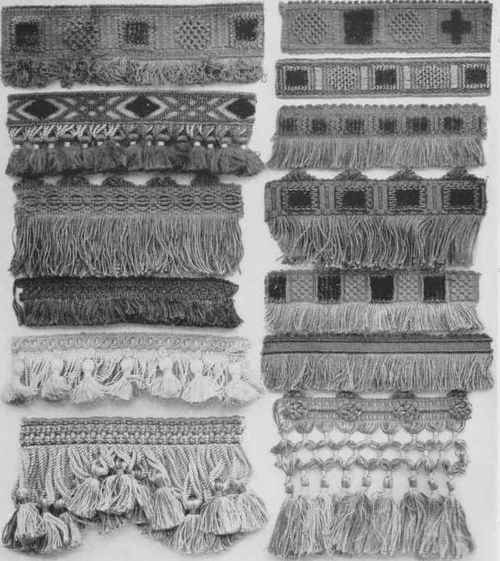 Examples Of English And French Fringes And Braids As Used On Late Stuart And Orange Furniture.