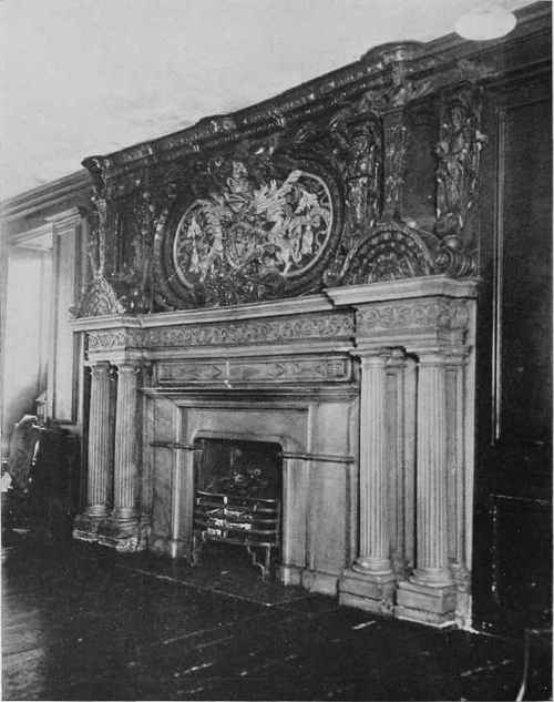 Lyme Park, Cheshire, Plaster Overmantel In The Long Gallery.