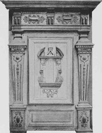 Oak Panel And Pilasters.