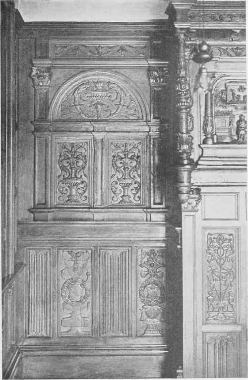 Oak Panelling In The Study At Holywells, Ipswich.