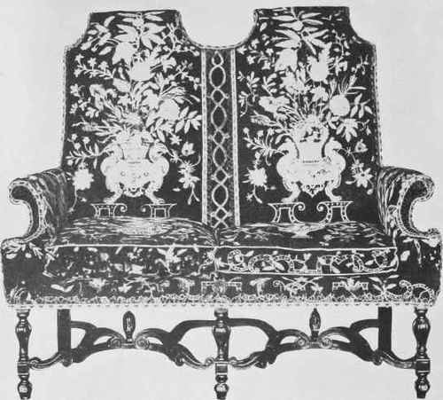 Walnut Settee.