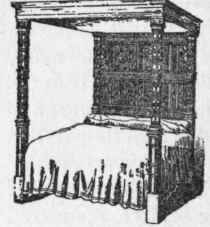 English Carved Oak Bedstead, Sixteenth Century