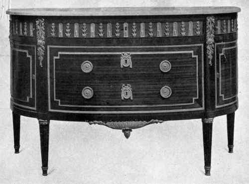 Louis XVI. Half Moon Commode made by L. Moreau