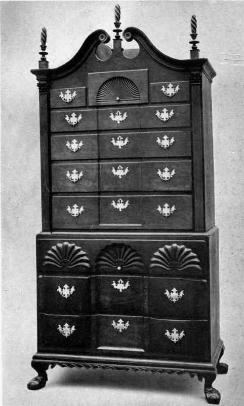 Plate LI11   Double Chest of Drawers, or Chest upon Chest, Mahogany   Metropolitan Museum
