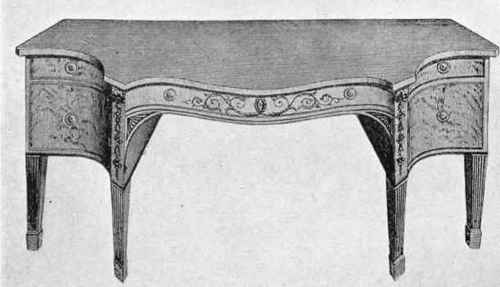 Sheraton Sideboard. Sideboard designed by Heppelwhite