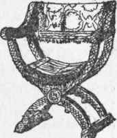 Spanish Chair, Wood And Ivory Inlaid, About 1500
