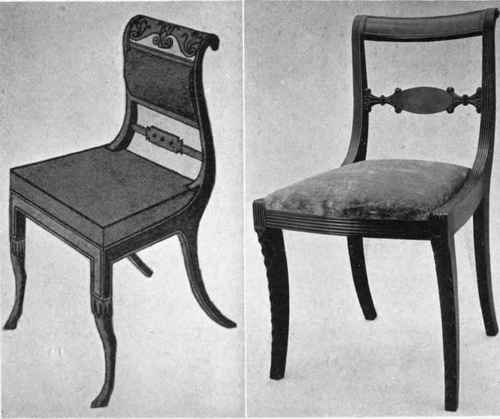 Trafalgar Chair and Chair by Duncan Phyffe (owned by Mr. R. T. Haines Halsey, New York)