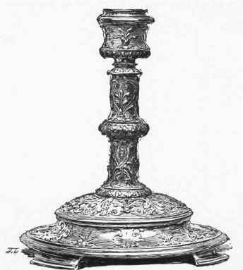 Brunze Candlestick. Italian work of the Sixteenth Century. (Collection of M. de Nolivos.)