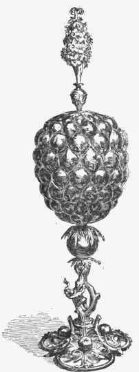 Drinking Vasc in silver pilt repousse, partly in silver. German work, early part of the Sixteenth Century.