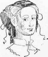 Female head, from a Oubbio Plate.