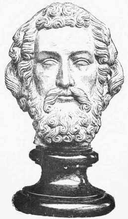 Head of St. Mark, carved in stone: thirteenth century. Fragment from the Sainte Chapelle, Paris. (M. Ed. Bonnaffe's Collection.)