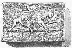 Ivory patch box ; epoch of Louis XV. (Dr. Piogey's Collection.)