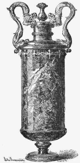 Oriental Jasper Vase, with enamelled mounting; attributed to Benvenuto Cellini. Period of Francis I. (Louvre.)