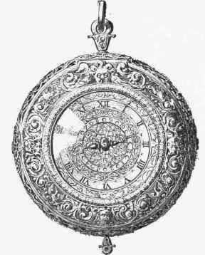 Silver Watch, chased and gilt. Period of Henry IV. (Collection of M. Dutuit.)