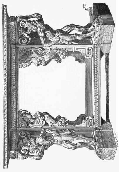 Table of carved wood; Venetian work of the Sixteenth Century. (Collection of M. Receappe )