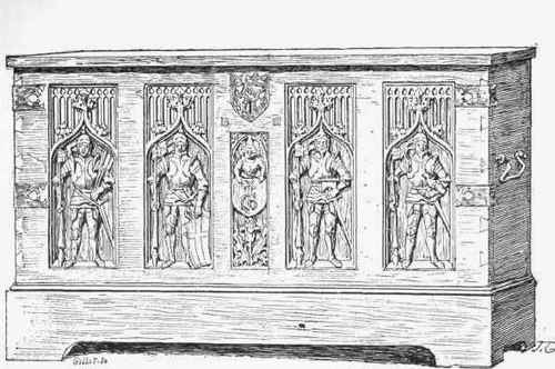 Walnut Chest of the Fifteenth Century. (Collection of M. A. Queyroy).