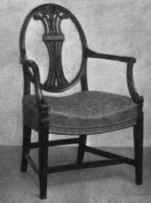 2. Hepplewhite arm chair at $ 63.