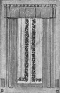 3. Next the glass is scrim, with printed border.