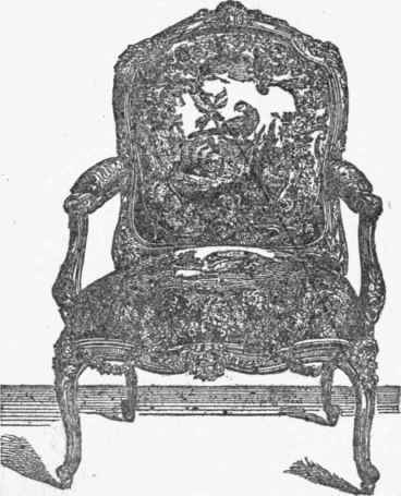 FAUTEUIL OF LOUIS XV PERIOD, CARVED AND GILT FRAME COVERED WITH AUBUSSON TAPESTRY.