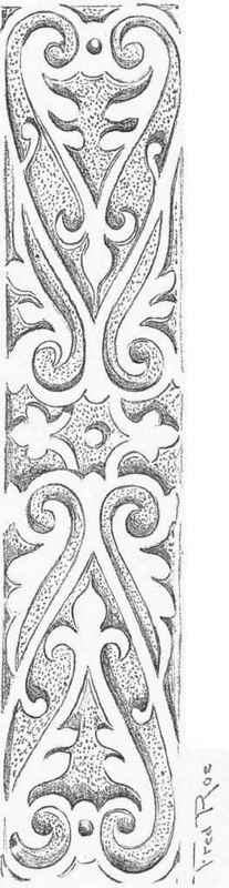 STRAP CARVING, FROM A CABINET, DATED 1594