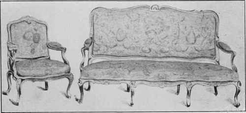 AUBUSSON, LOUIS XIV.  TAPESTRY FURNITURE.