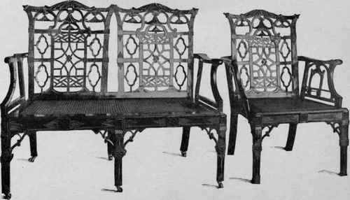 Chippendale Double Chair and Chair, in Chinese Taste, 1760 1765.