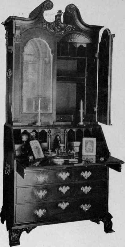 Desk with Cabinet Top, about 1770.