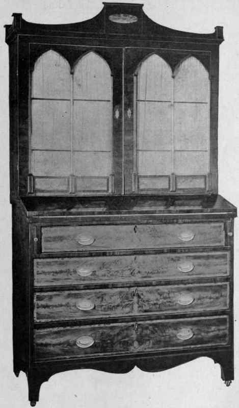 Hepplewhite Desk, Cabinet Top. 1790.