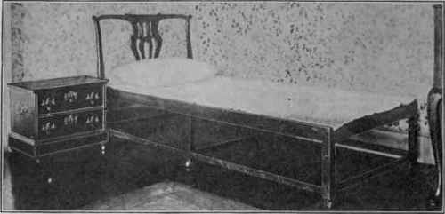 IIlus. 53.   Bedstead and Commode, 1750.