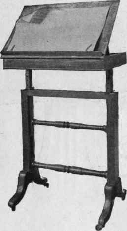 Music stand, about 1835.