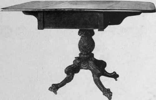 Pillar and claw Dining table, about 1800.